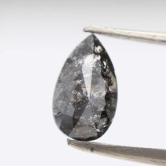 Salt and Pepper Diamond Fancy Gray Color 1.13 CT 8.98 x 5.30 x 3.80 MM Pear Cut Diamond! Natural Loose Diamond ! Christmas Gift for Her