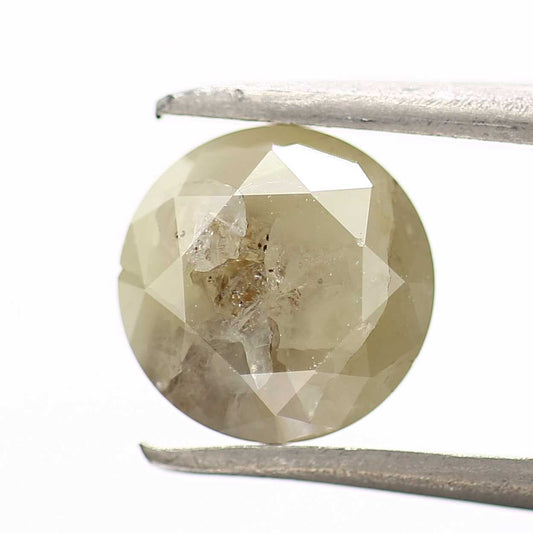 1.40 Carat Yellow Ristic Round Brilliant Cut Natural Loose Diamond