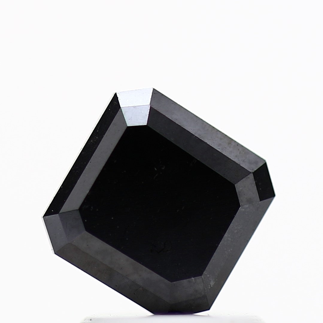 Asscher cut fancy black natural loose diamond for engagement ring design in Canada Switzerland France Paris