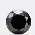 1.41 Carat Fancy Black Round Shape Brilliant Cut Natural Loose Diamond