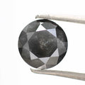 Salt And Pepper Diamond Fancy Gray Color 1.44 CT 7.25 x 4.45 MM Round Brilliant Cut Diamond ! Natural Loose Diamond ! Christmas Gift for Her