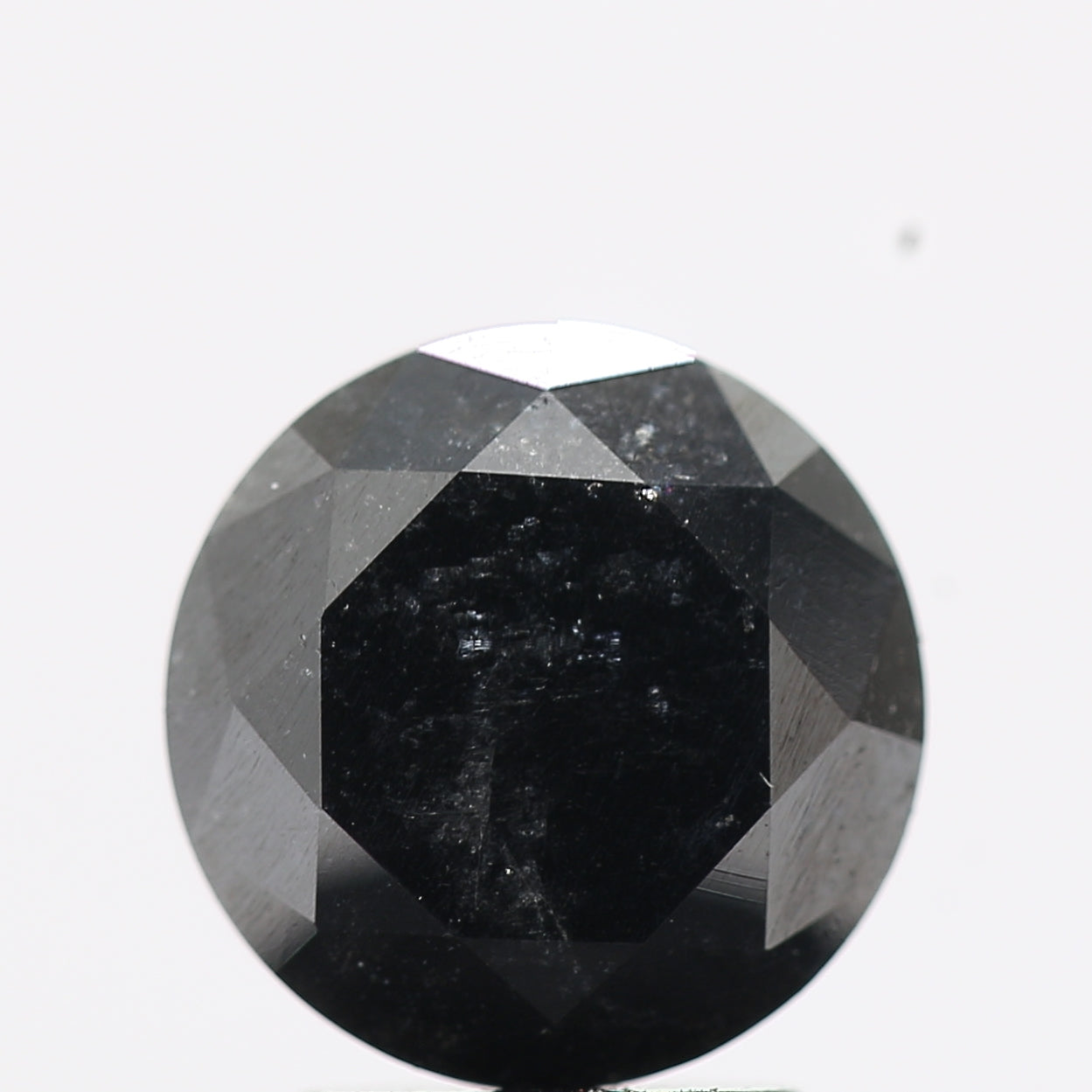 2.23 Carat Fancy Black Round Brilliant Cut Natural Loose Diamond