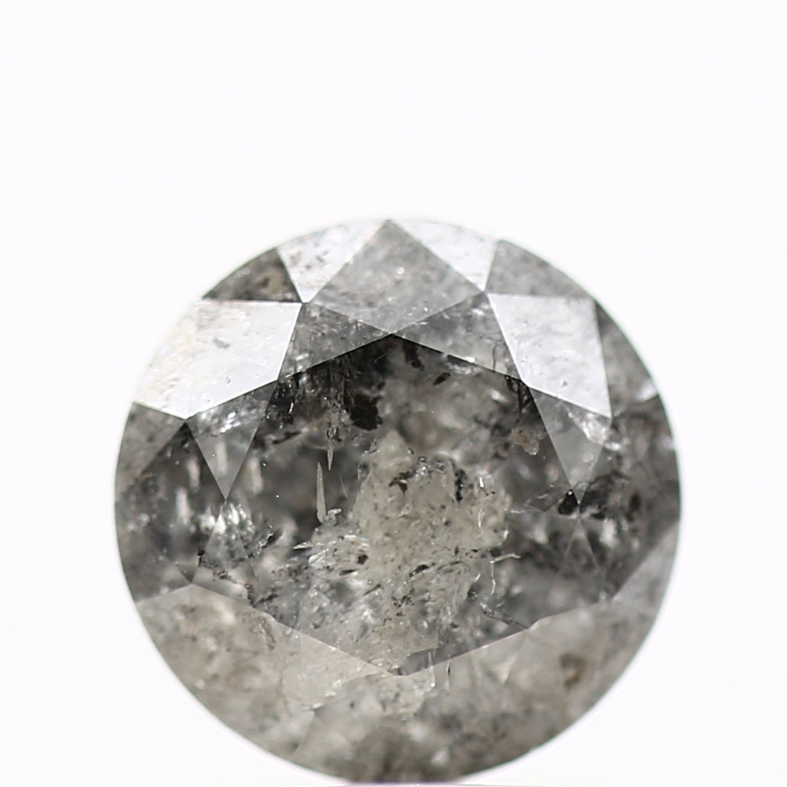 1.87 Carat Salt and Pepper Diamond Round Brilliant Cut Natural Loose Diamond