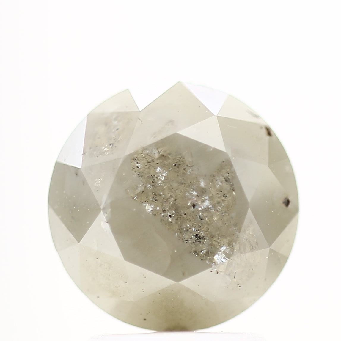 2.69 Carat Salt and Pepper Fancy Round Brilliant Cut Natural Loose Diamond