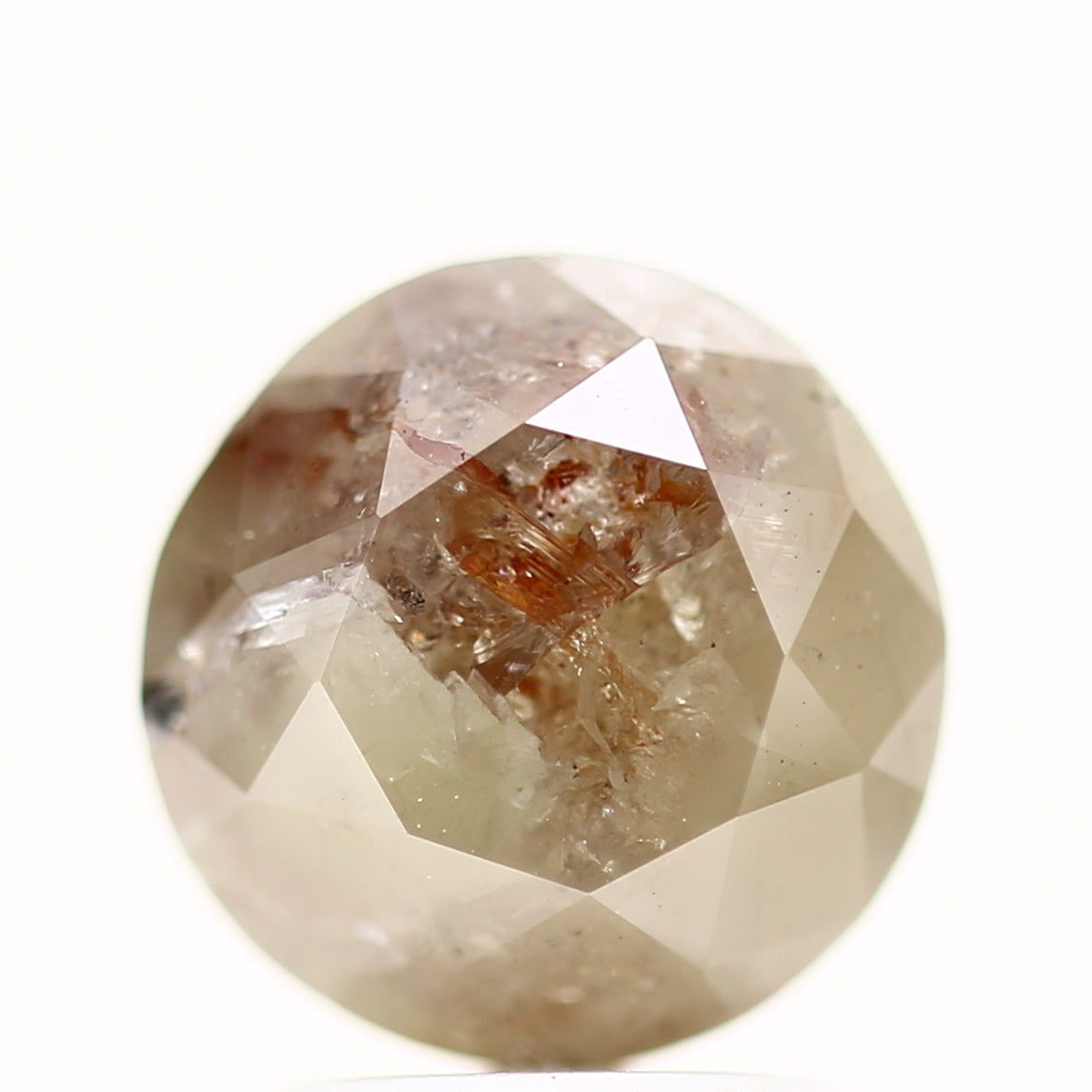 3.25 Carat Brown Rustic Round Shape Brilliant Cut Natural Loose Diamond