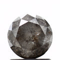 0.89 Carat Salt and Pepper Diamond Round Gray Brilliant Cut Natural Loose Diamond