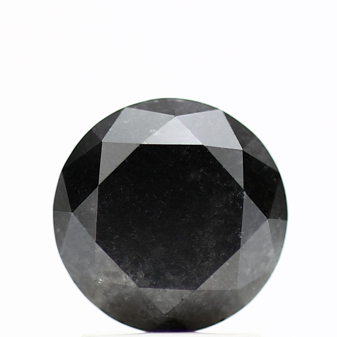 GIA round black certified diamonds