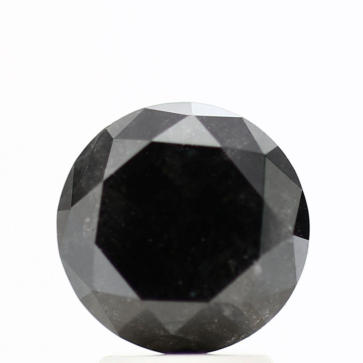 GIA round black certified diamonds