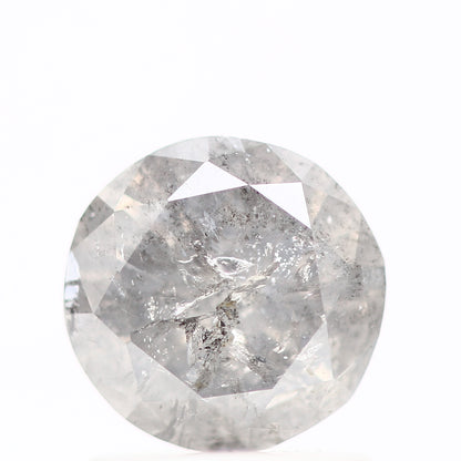 Round Salt and Pepper Diamond Gray Round Diamond For Engagement Ring Design 0.97 Carat