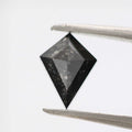 salt and pepper diamond ! 0.74 Ct 8.05 X 6.02 X 2.70 MM natural gray shield loose diamond for engagement ring for her