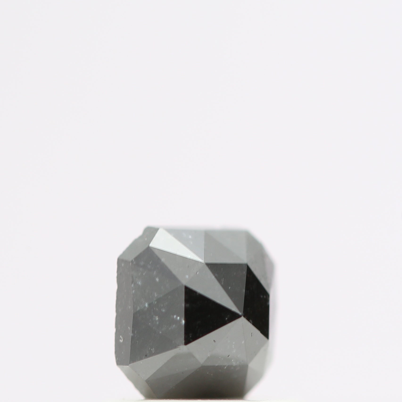 0.59 Ct Natural Black Cushion Single Cut Loose Diamond for Jewelery