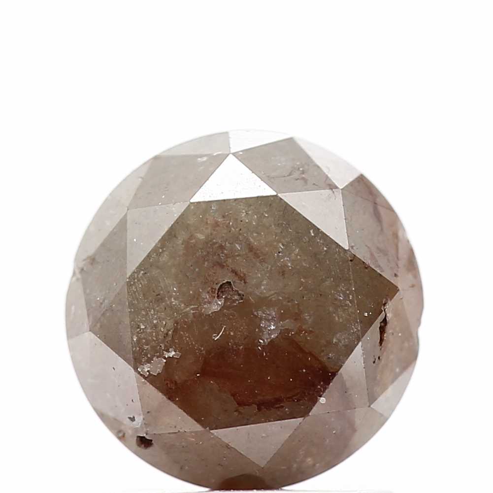 1.60 Carat Brown Gray Round Shape Brilliant Cut Natural Loose Diamond