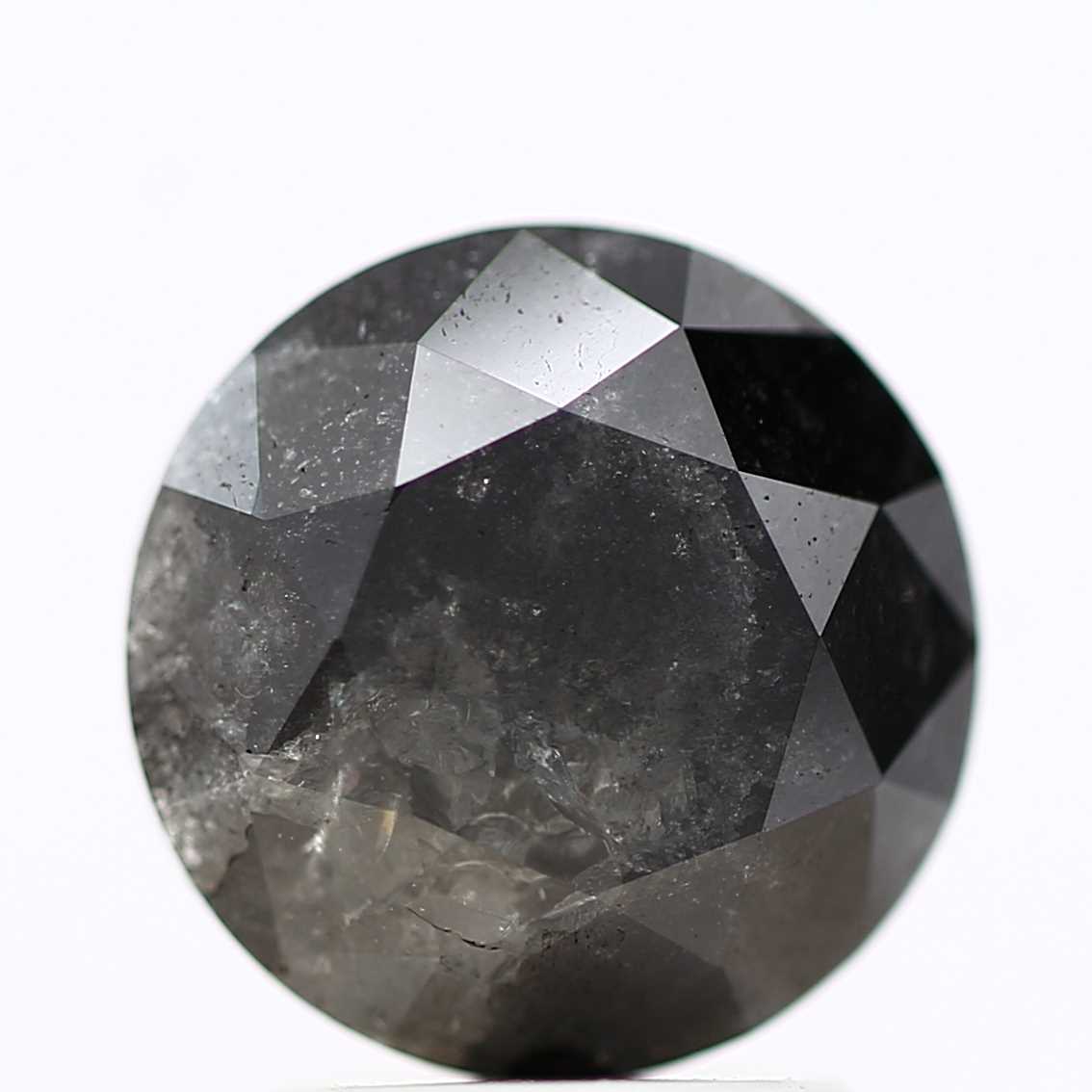 2.65 Carat Fancy Black Round Shape Brilliant Cut Natural Loose Diamond