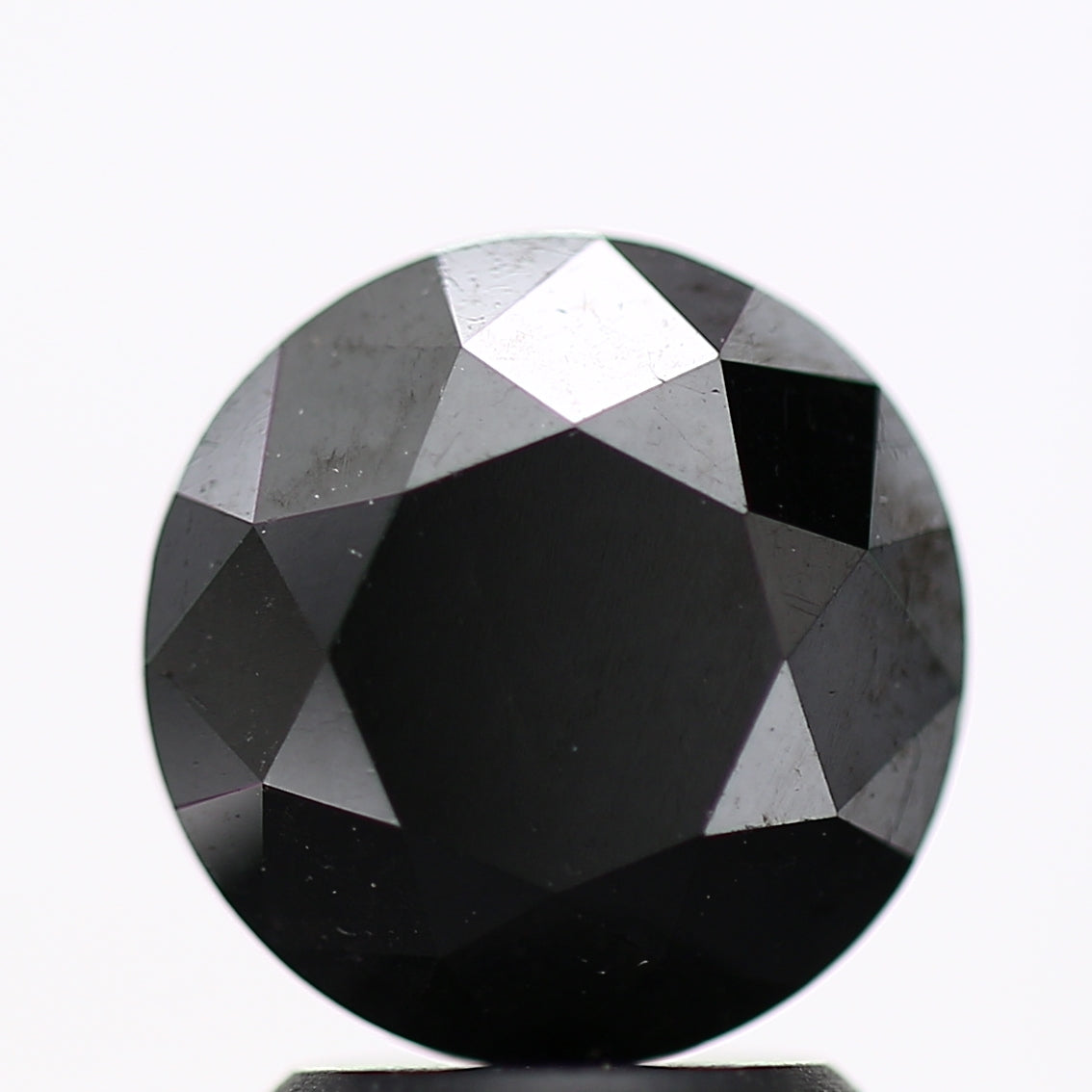 2.54 Carat Fancy Black Round Shape Brilliant Cut Natural Loose Diamond