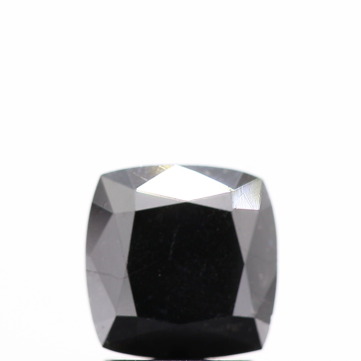 1.93 Ct Natural Black Cushion Full Cut Loose Diamond for Jewelery