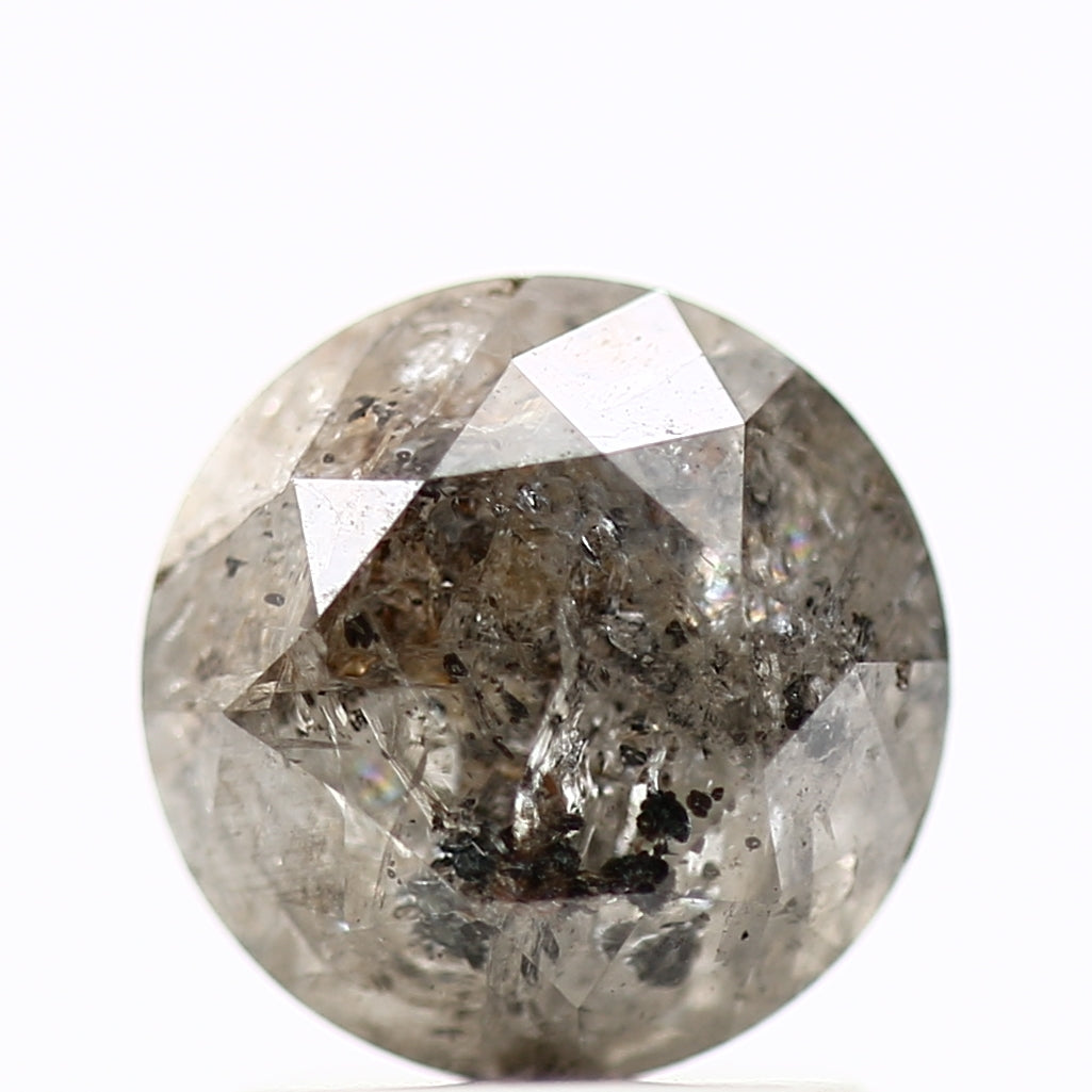 1.68 Carat Fancy Gray Round Shape Brilliant Cut Natural Loose Diamond