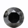 5.18 carat, Fancy Black Diamond, Round Shape, GIA