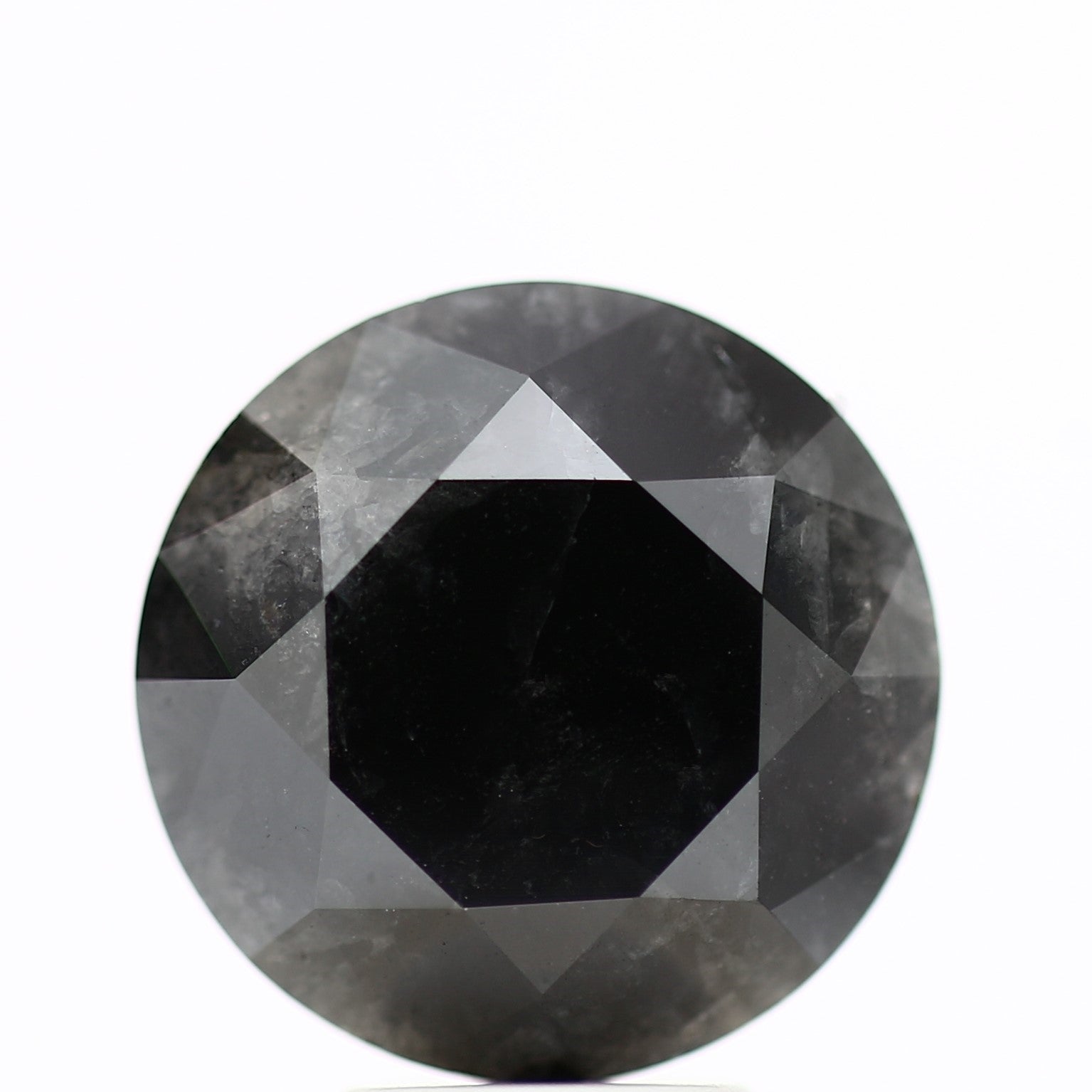 GIA round black certified diamonds