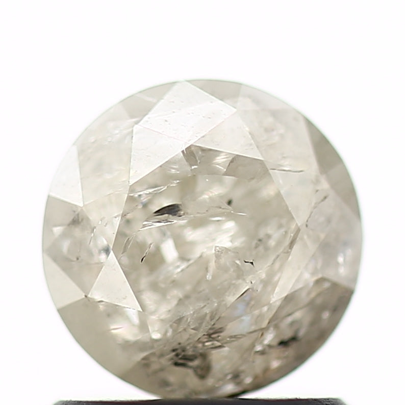 0.84 Carat Salt and Pepper Diamond Round Brilliant Cut Natural Loose Diamond