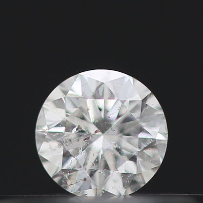 0.13 Carat White G/H I1 Round Brilliant Cut Natural Loose Diamond