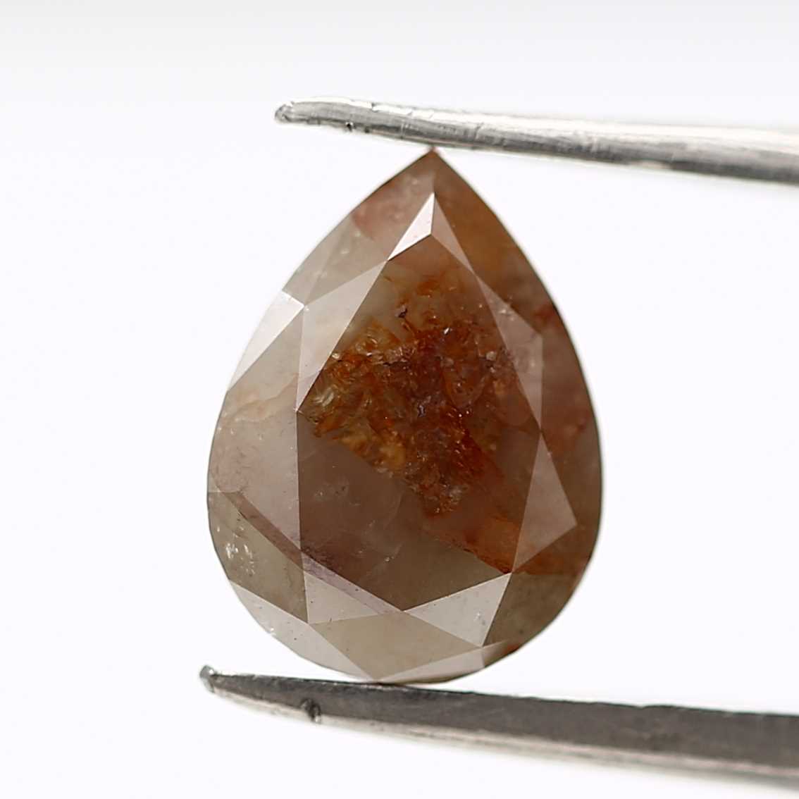 Salt and Pepper Diamond Fancy Brown Color 2.24 CT 10.20 x 7.60 x 4.90 MM Pear Cut Diamond! Natural Loose Diamond ! Christmas Gift for Her