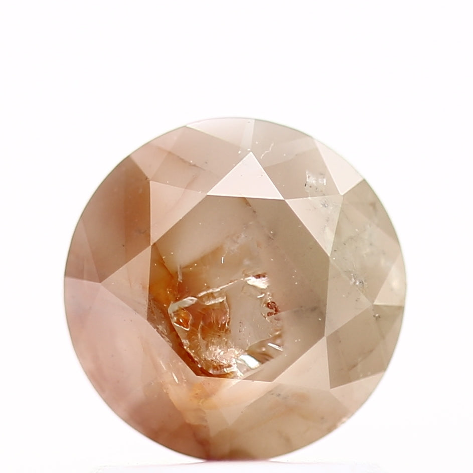 1.16 Carat Fancy Peach Gray Round Shape Diamond Natural Loose Diamond