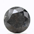 Salt And Pepper Diamond Fancy Gray Color 1.47 CT 7.50 x 4.00 MM Round Brilliant Cut Diamond ! Natural Loose Diamond ! Christmas Gift for Her