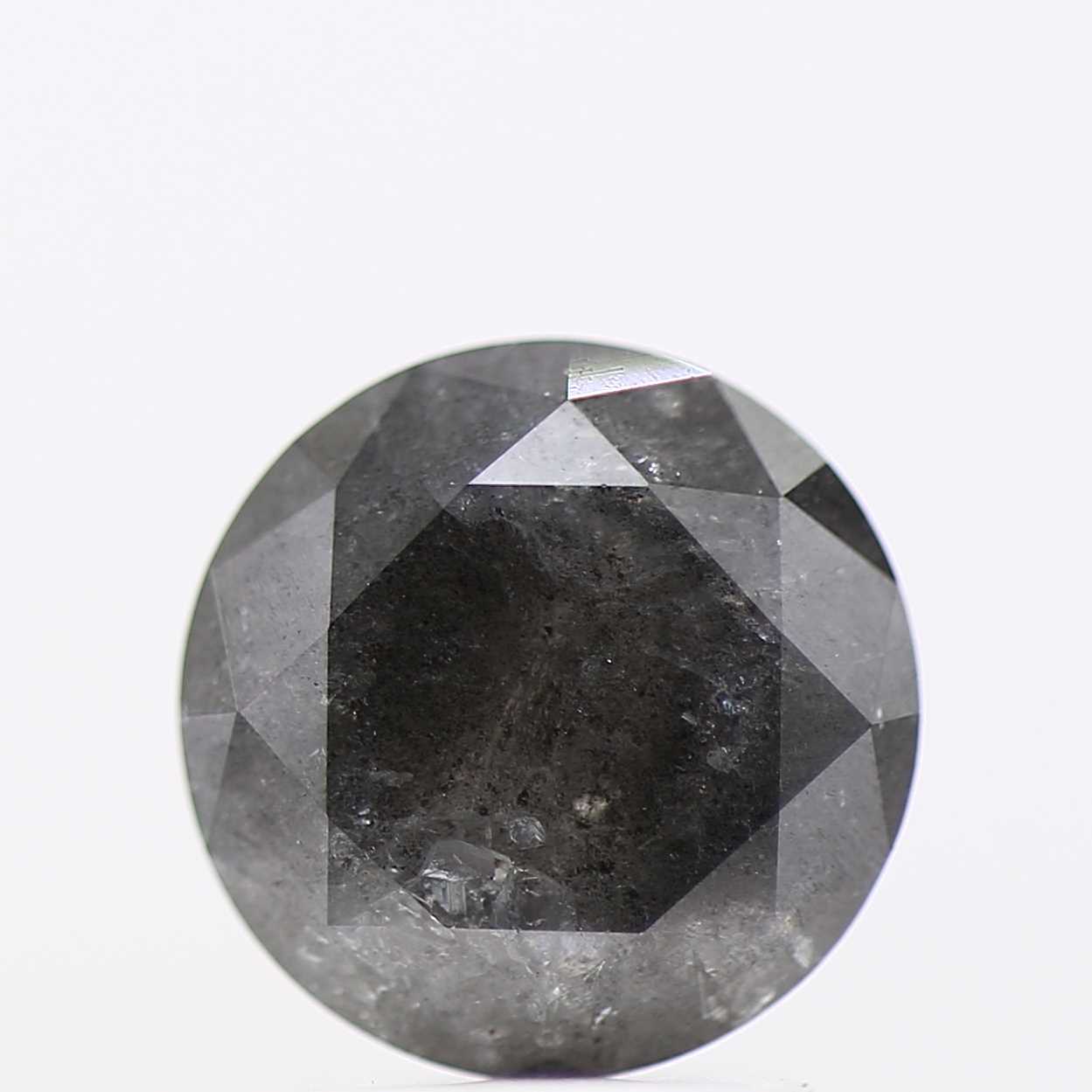 2 Carat Fancy Gray Round Brilliant Cut Natural Loose Diamond