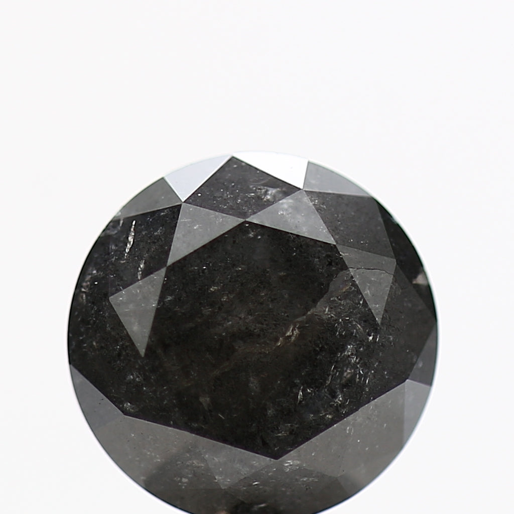 1.43 Carat Fancy Black Round Shape Brilliant Cut Natural Loose Diamond