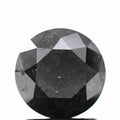 1.36 Carat Fancy Black Round Brilliant Cut Natural Loose Diamond
