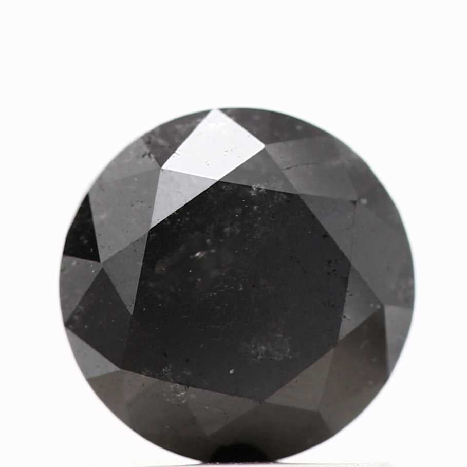 1.16 Carat Fancy Black Round Shape Brilliant Cut Natural Loose Diamond