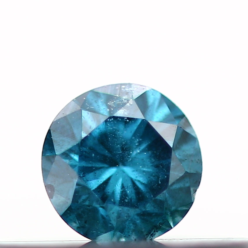 0.15 Carat Fancy Blue Round Shape Brilliant Cut Natural Loose Diamond