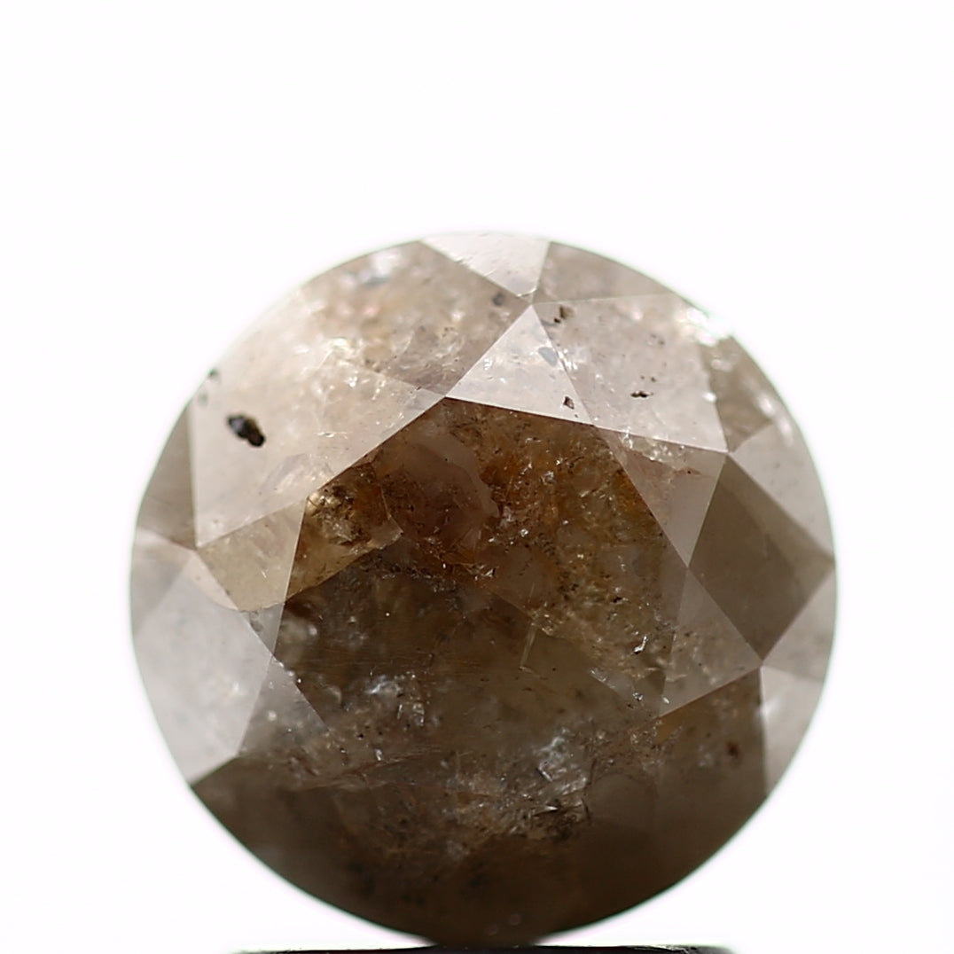 2.08 Carat Brown Gray Round Shape Brilliant Cut Natural Loose Diamond