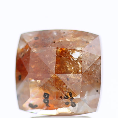 2.05 Ct Fancy Red Orange Color Cushion Rose Cut Natural Loose Diamond