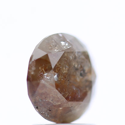 2.09 Ct Fancy Gray Red Color Round Brilliant Cut Natural Loose Diamond 7.90 mm