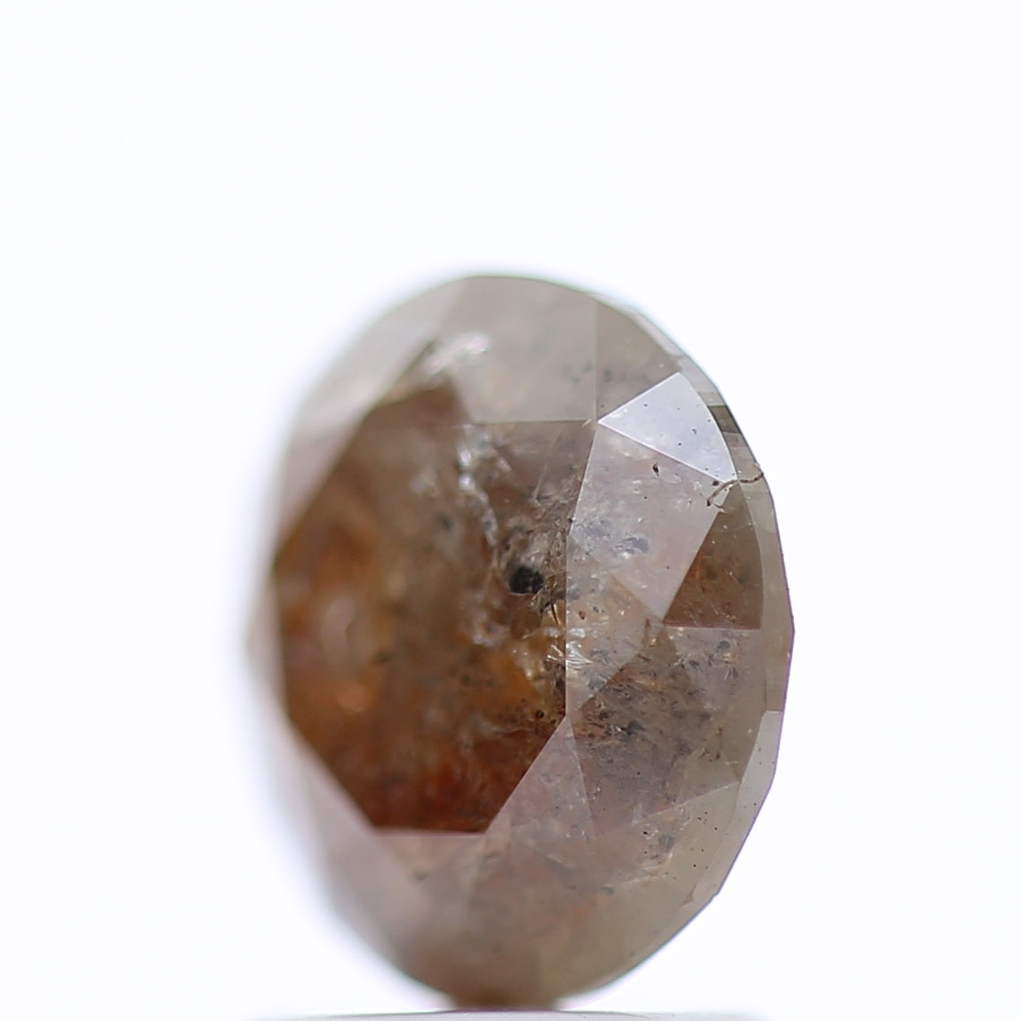 2.09 Ct Fancy Gray Red Color Round Brilliant Cut Natural Loose Diamond 7.90 mm