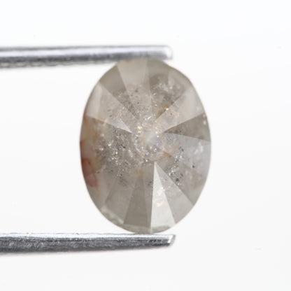 2.20 Ct. Oval Full Cut Salt and Pepper Fancy Gray Color Natural Diamond 8.85 mm
