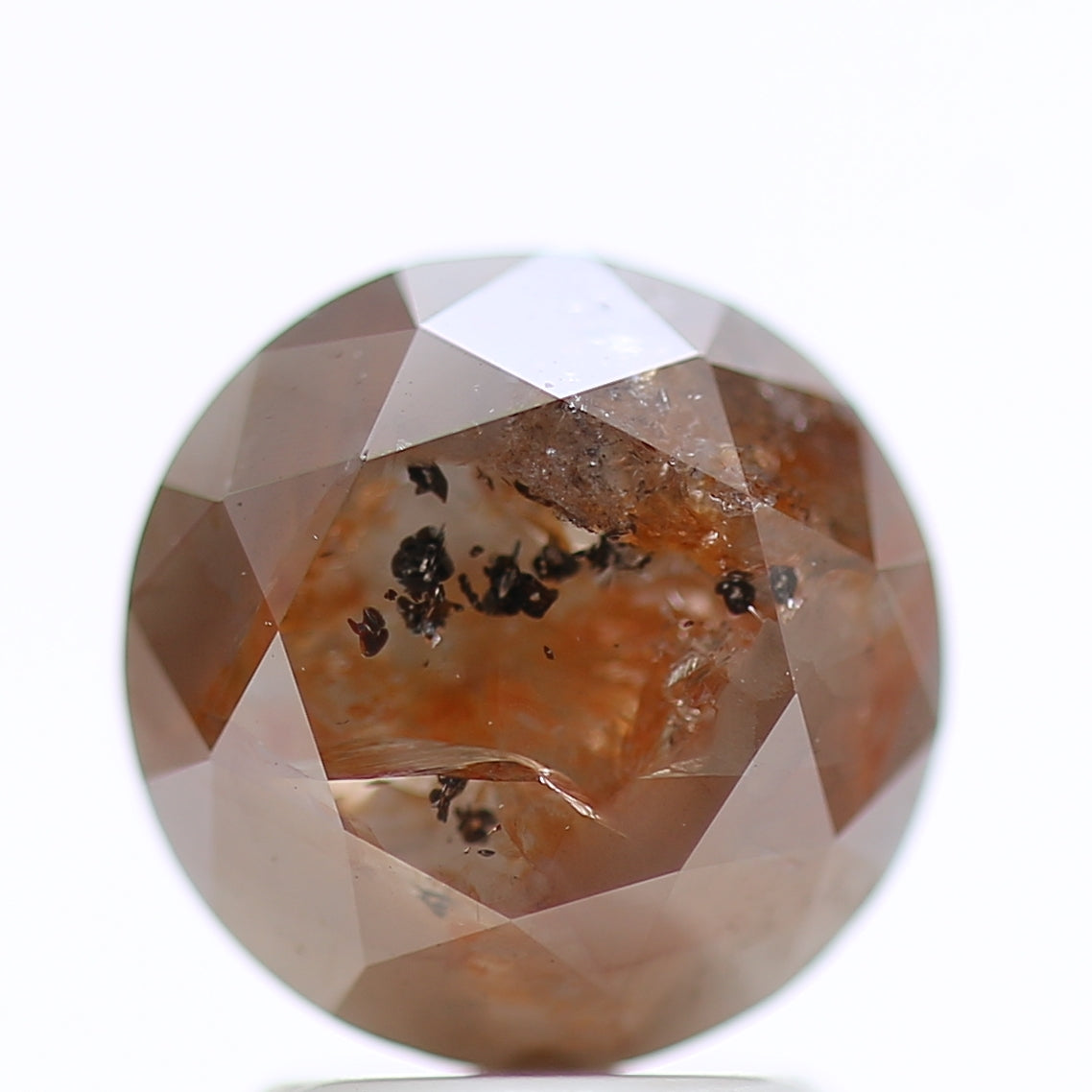 2.79 Ct Fancy Gray Red Color Round Brilliant Cut Natural Loose Diamond 8.10 mm