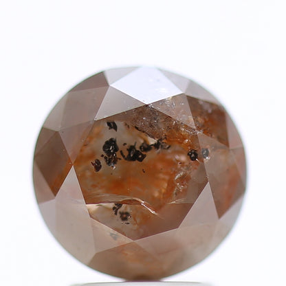 2.79 Ct Fancy Gray Red Color Round Brilliant Cut Natural Loose Diamond 8.10 mm