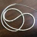 Natural Gray Polished Tube Loose Diamond Beads 16" Strand Necklace