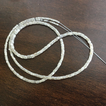 Fancy Gray Color Tube Polished Loose Diamond Beads 16" Strand Necklace