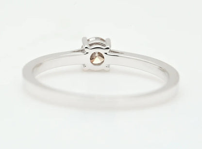 Round Solitaire Ring, 4 prongs Round Stacking Engagement Ring, Round Diamond Bridal Wedding Ring, Promise Ring, 14K Gold Ring