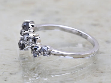 Salt and Pepper Diamond Ring ! Diamond Ring ! Solid Gold Ring ! Proposed Ring ! Engagement Ring ! Salt and pepper Ring ! Gift For Her