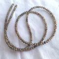 Natural Brown Color Round Polished Loose Diamond Beads 16" Strand Necklace