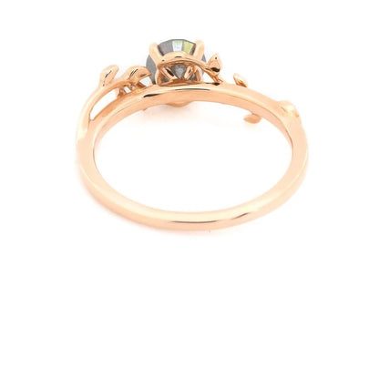 Salt and Pepper Diamond Ring ! Natural Round Cut Diamond ! Natural Gray Diamond For Anniversary Ring ! Alexandrite Ring ! Gift For Her