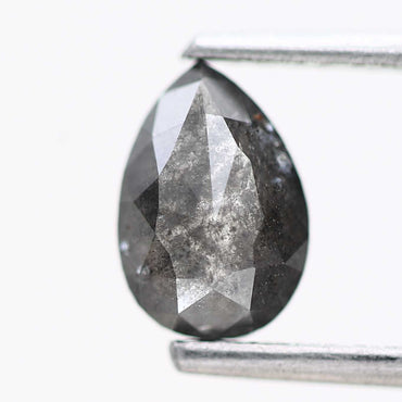 Salt and Pepper Diamond Fancy Gray Color 0.87 CT 7.34 x 5.11 x 2.66 MM Pear Cut Diamond! Natural Loose Diamond ! Christmas Gift for Her