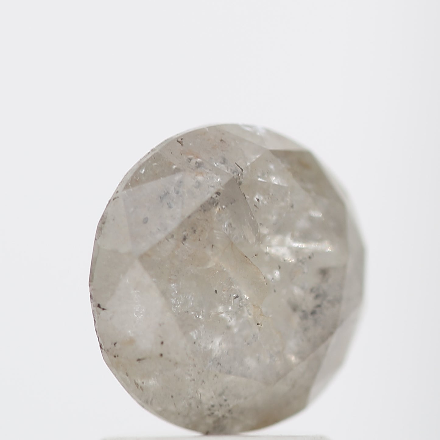 Natural Loose Round Salt And Pepper Diamond Fancy Grey Color 1.89 CT 7.50 x 4.90 MM Round Brilliant Cut Diamond ! Christmas Gift for Her