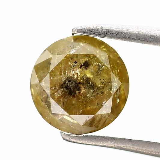 1.13 Carat Fancy Yellow Round Shape Brilliant Cut Natural Loose Diamond