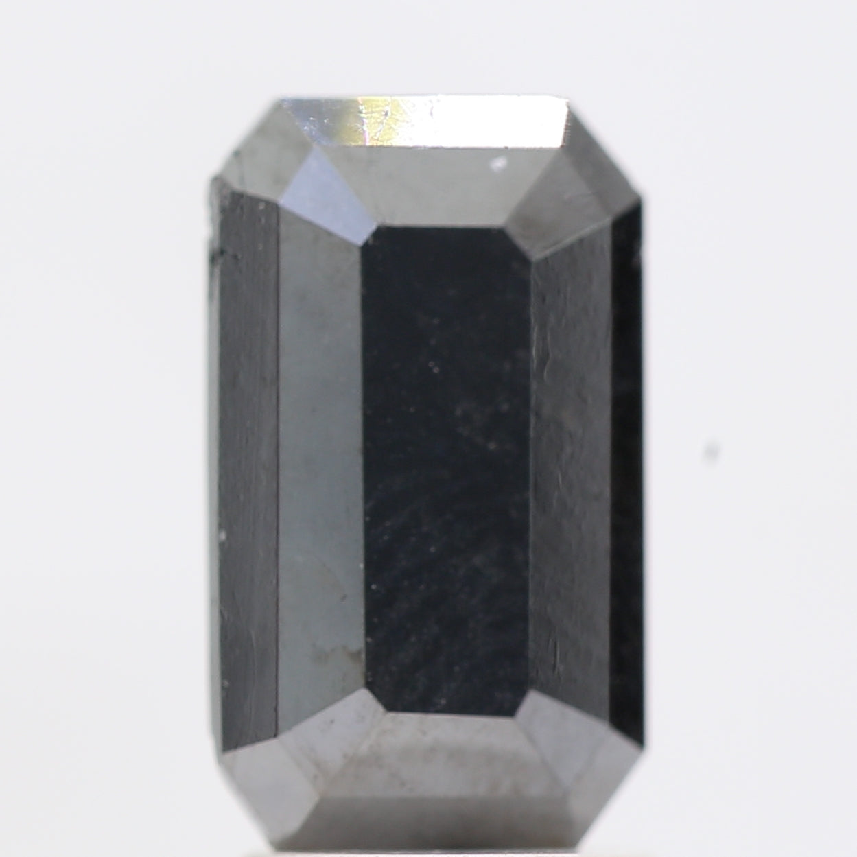 2.46 Ct Natural Black Emerald Full Cut Loose Diamond for Jewelery