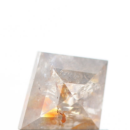 salt and pepper diamond ! 0.60 Ct 6.90 x 5.80 x 2.40 MM natural gray shield loose diamond for engagement ring for her